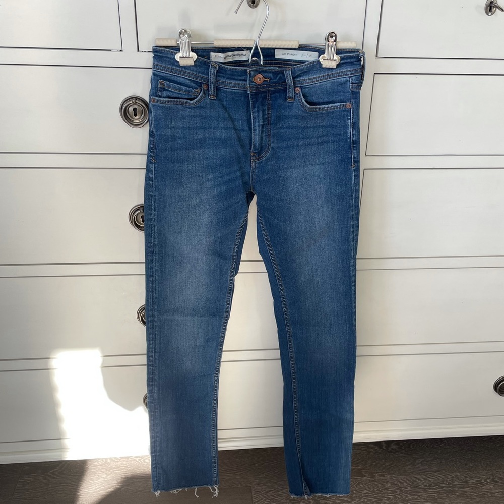 PILCRO blue slim straight jean